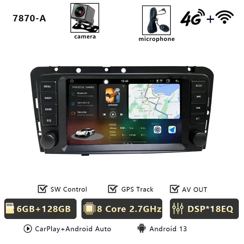 CHSTEK Voor Volvo XC70 S60 V70 S40 V40 2005-2009 Autoradio Carplay Android 13 Navigatie Bluetooth WIFI 4G OEM Multimedia Speler