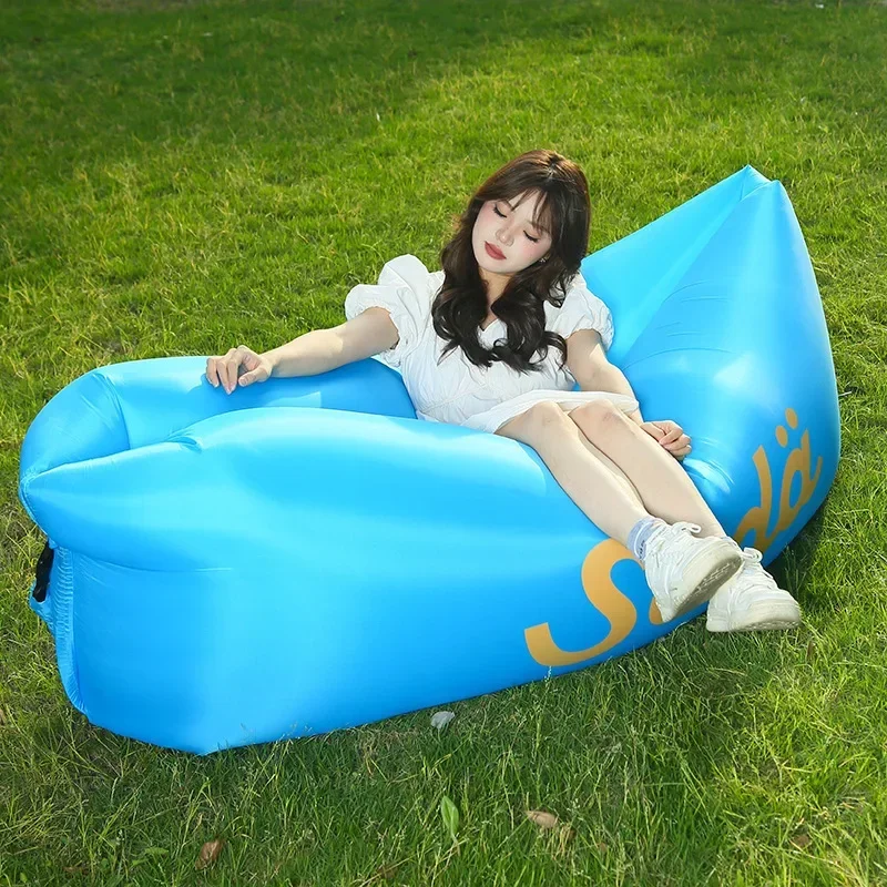 Travel Inflatable Sofa Waterproof Bean Bag Recliner Chair Outdoor Lounger Sleeping Mattress for Picnic Garden Camping Beach Pool image 3