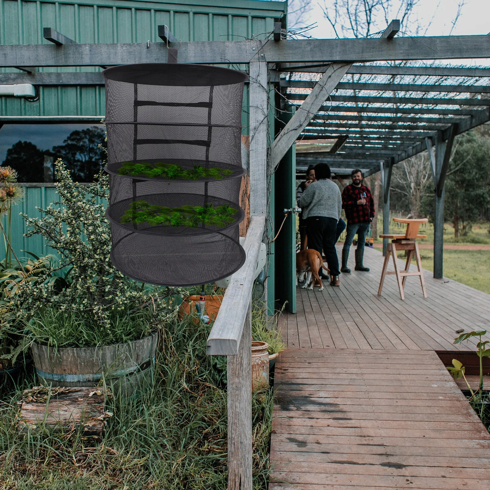 

1Set Foldable Drying Rack Net Outdoor Herb Dryer Hanging Mesh Storage Organizer Breathable Shelf for Plants Vegetables Dry