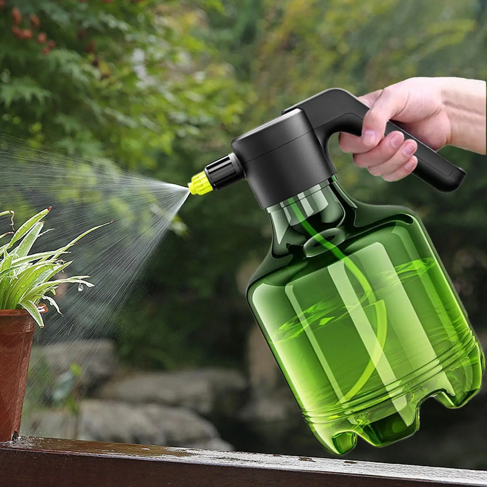 

Распылитель с батарейным питанием, 3000 мл, перезаряжаемый садовый опрыскиватель, 1500 мАч, регулируемая мойка для бутылок Mister для двора, забора, растений, дома
