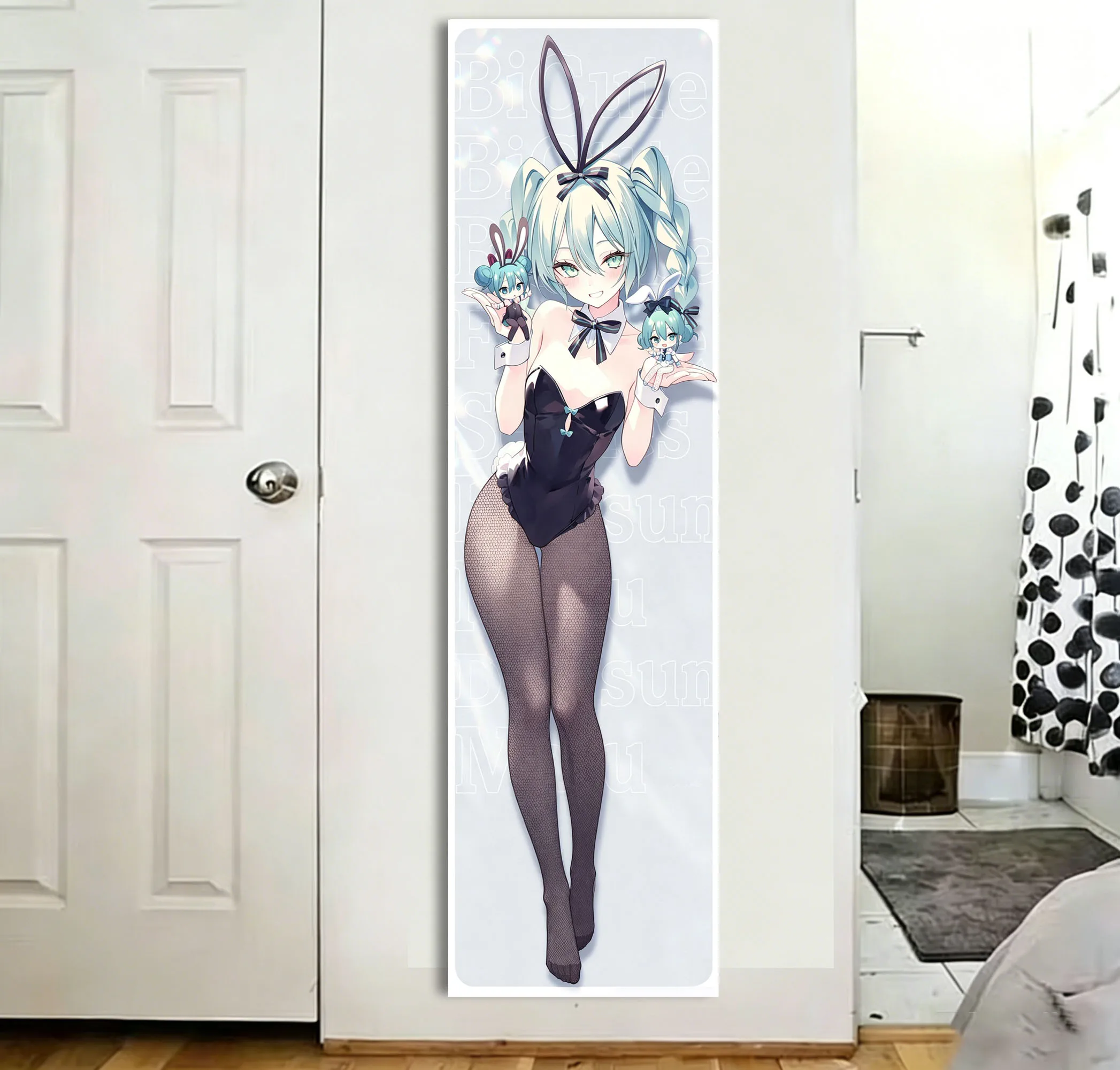 M-Miku Kawaii Tapestry Anime Blue Twintails Girl Large Long Tapestry Suitable For Bedroom Dorm Wall Decor