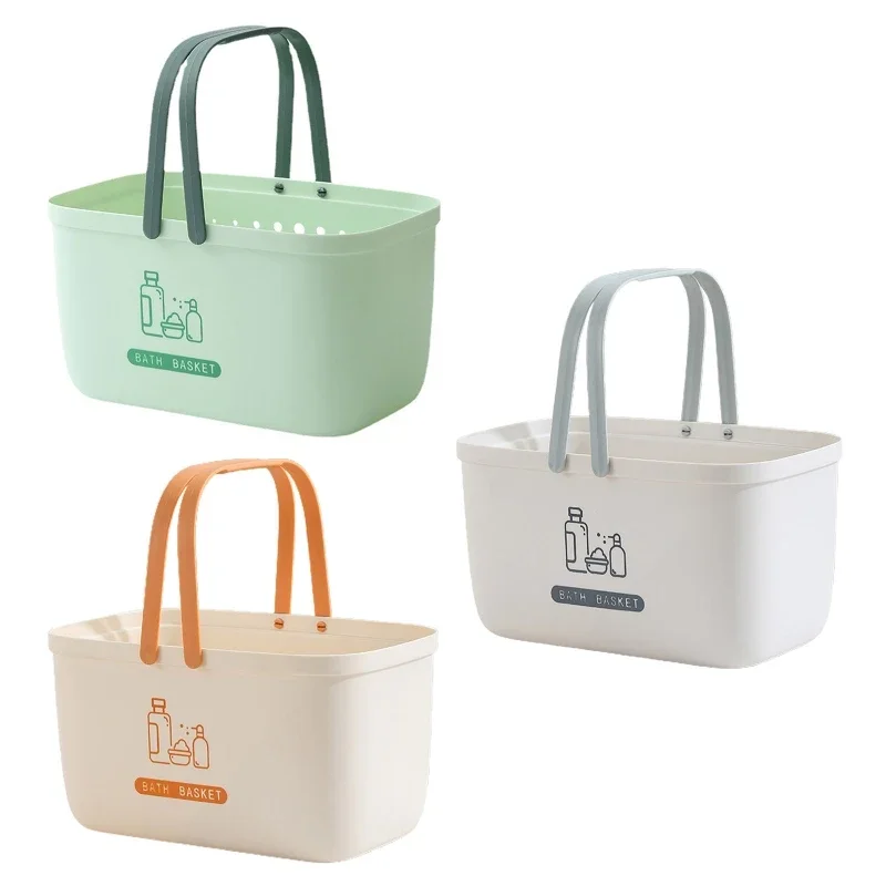 

손잡이가 있는 목욕 바구니 중공 배수 보관 샤워 주최자 홀더 Dropship