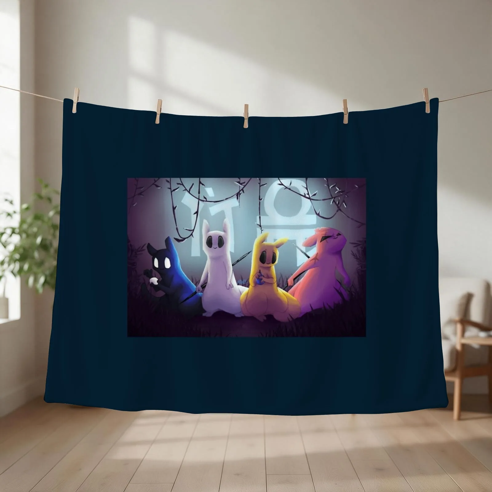 Slugcats Throw Blanket couch cozy soft plush fuzzy picnic outdoor blanket