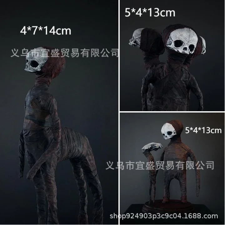 Halloween Mummy Skull Dwarf Resin Figurine Set- Spooky Home & Garden Decor