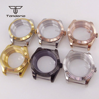 36mm/39mm Explorer Style Silver/Gold/Black Watch Case Fluted Bezel Sapphire Crystal Fit NH34 NH35 NH36 ETA2824 PT5000 ST2130