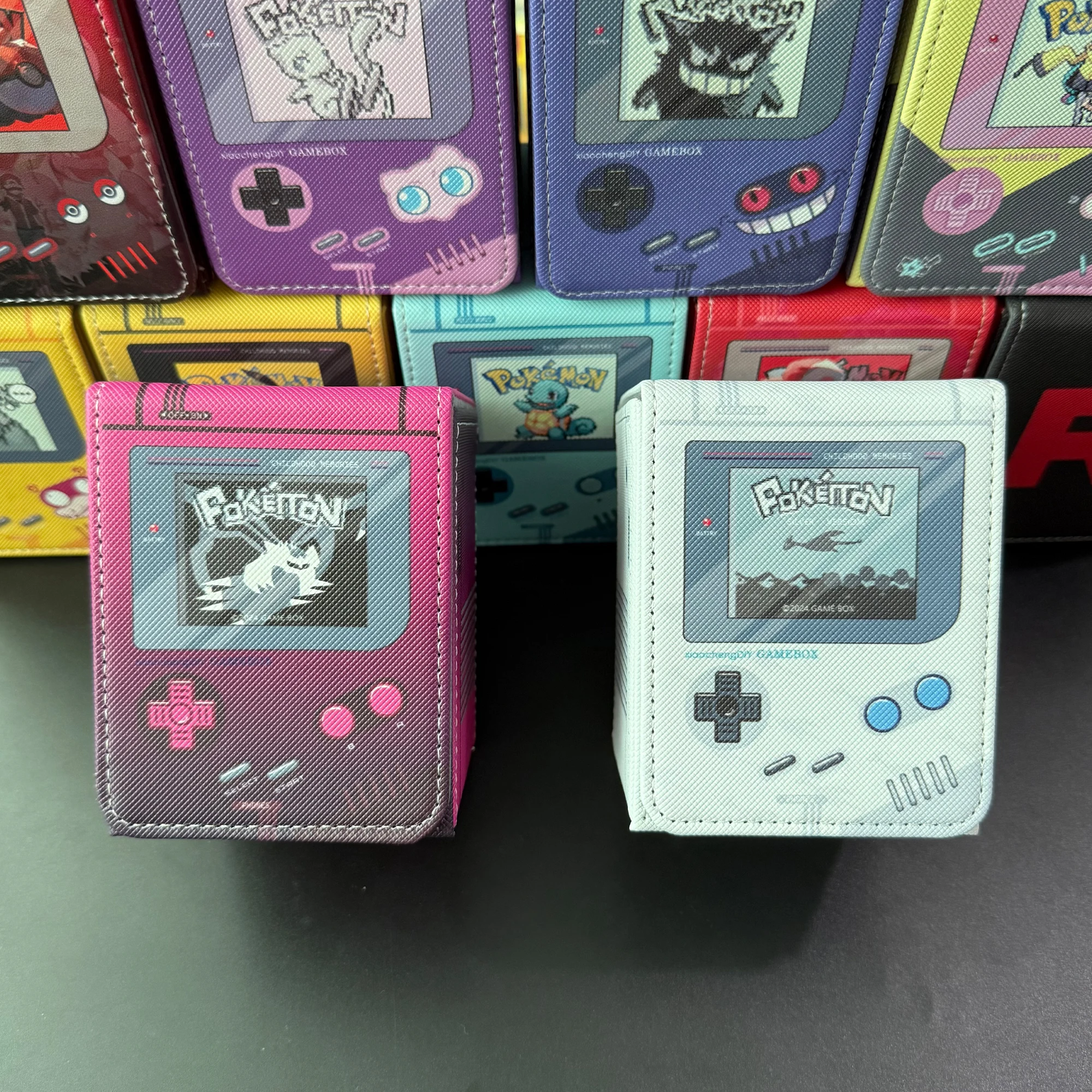 

15 моделей, сделанная своими руками, новая коробка для хранения карт Ptcg Lugia Giratina, кожаная коллекция Ptcg Gengar, защитная коробка для карт, подарочные игрушки