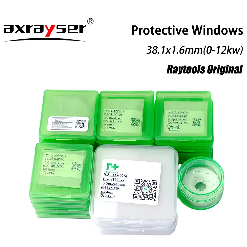 

5/10pcs 38.1x1.6 Original Raytools Protective Lens 1064nm (38x5mm) 12KW 211LCG0076 For BM114S BM115 Fiber Laser Cutting Head