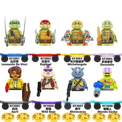 Compatible With LEGO Mini Building Blocks Teenage Mutant Ninja Turtles Action Figures Kids Toys New Year's Christmas Gift KF6196