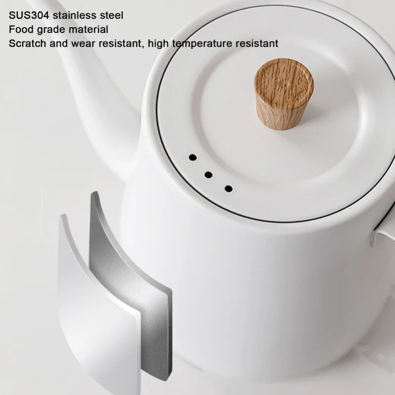 Gooseneck Electric Kettle Stainless Steel Automatic Shutoff Ergonomic Handle Avoid Scalding Pour Over Kettle Coffee Pot