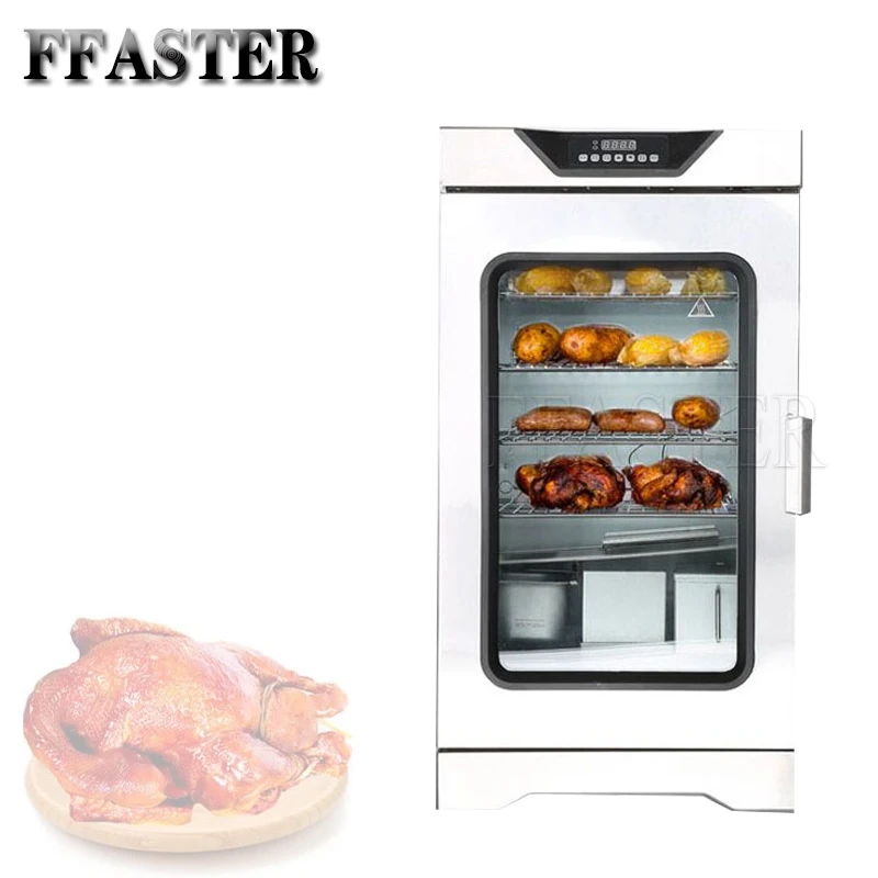 Horno eléctrico inteligente, horno eléctrico para humos, virutas de madera, uso de carne, ahumadero, horno pequeño para salchichas, pescado, tocino ahumado