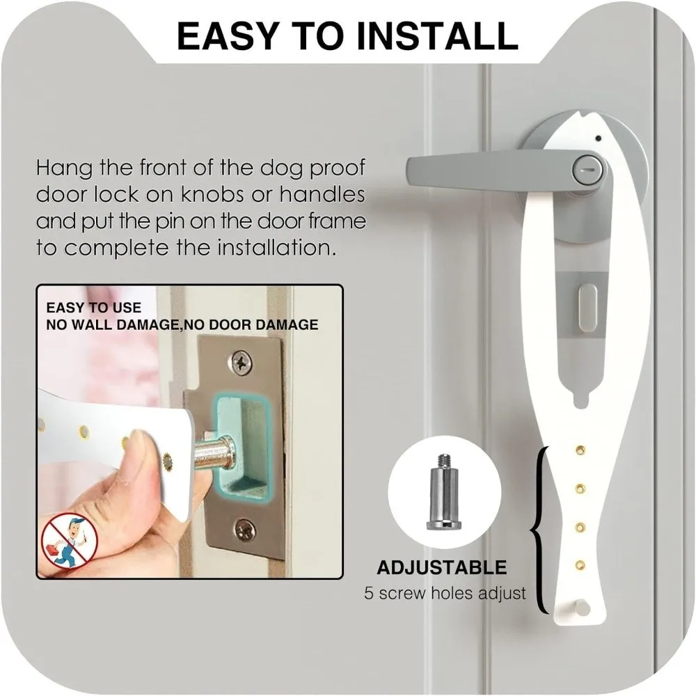 2pcs/set Adjustable Pet Separation Door Elastic Lock Punch-Free Cat Door Bracket Elastic Gate Lock Anti-dog Gate Lock