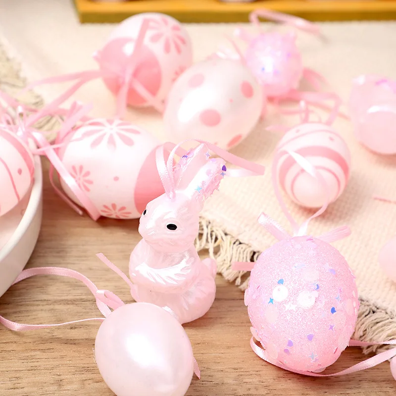 

30pcs Mixed Easter Eggs Rabbit Chicks Decoration Easter Tree Pendant Ornaments for Home DIY Party Decor Easter Gifts Box