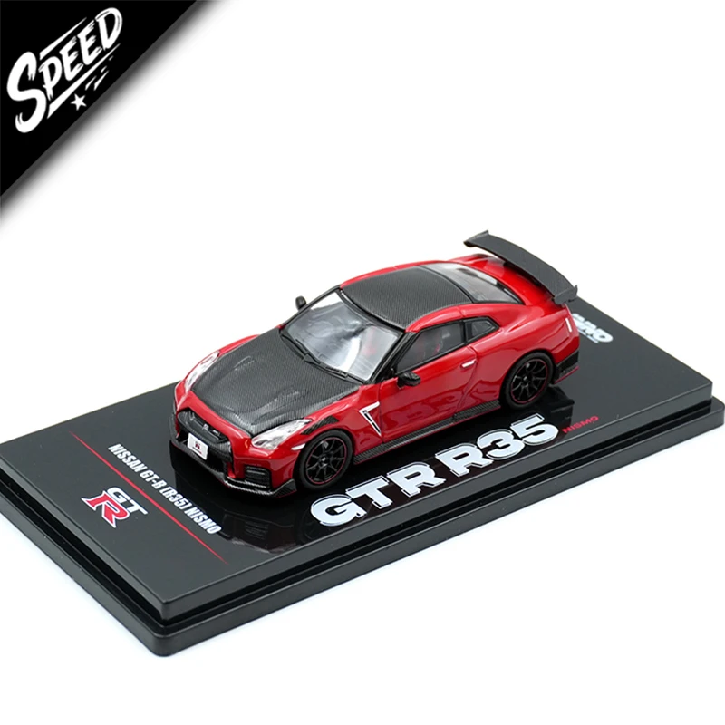 

INNO In Stock 1:64 GTR R35 Red Diecast Diorama Car Model Collection Miniature Toys