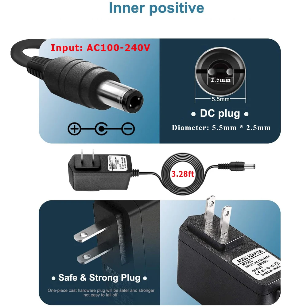 1PCS AC Converter Adapter 100-240V DC 3V 1A Power Charger EU/US Plug