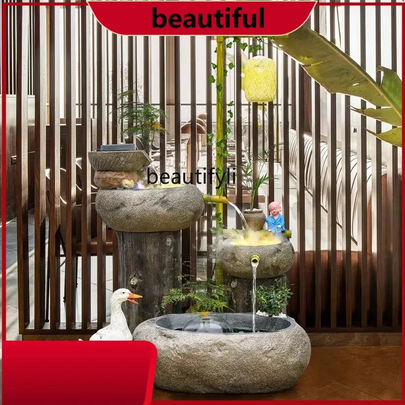 

Pastoral Style Artificial Stone Chinese Style Water Fountain Decoration Fish Pond Landscape Garden Courtyard Balcony