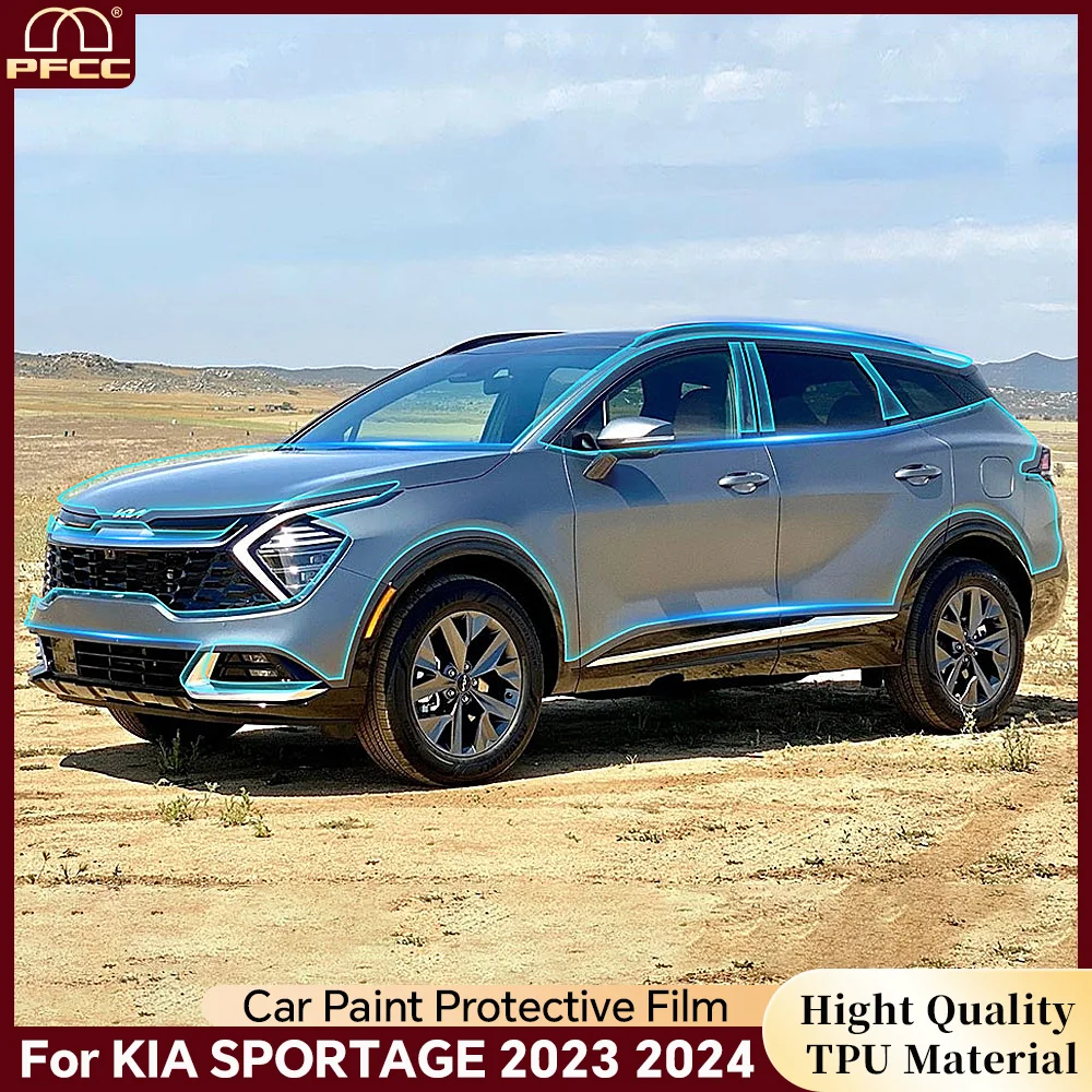 

For KIA SPORTAGE 2023 2024 PPF Car Body TPU Paint Protection Transparent Film Bumper Rear Trunk Doors Anti-Scratch Sticker Kit