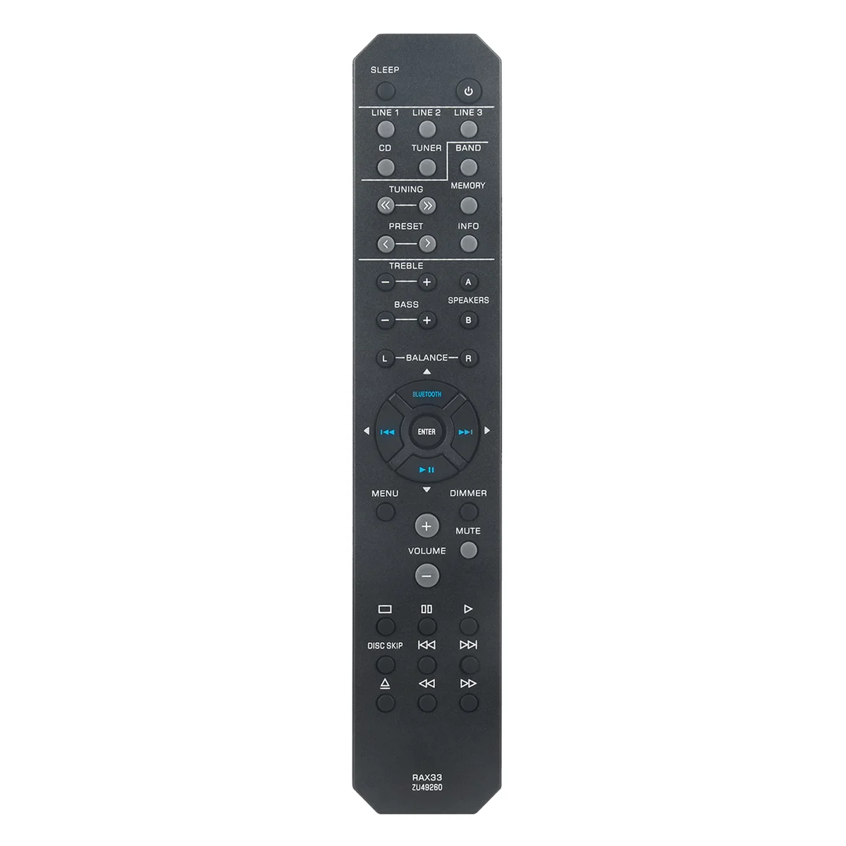 

RAX33 Replace Remote Control for Stereo Receiver R-S202 R-S202BL R-S202D RS202 RS202BL RS202D