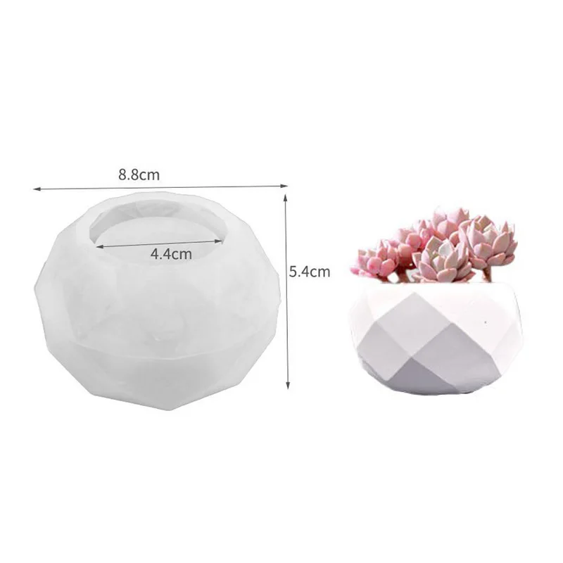 DIY Crystal Epoxy Resin Mold, Succulent Planter Silicone Mold