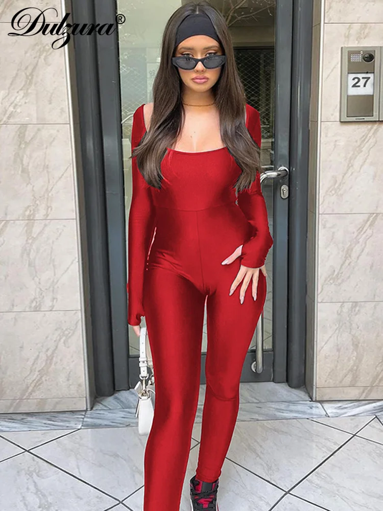 Dulzura 2023 Summer Solid Pure Outfits Clothing Backless Jumpsuit Clubwear Sexy Party Body-Shaping Wholesale Drop Shipping