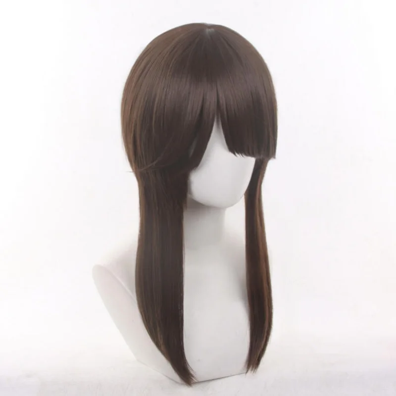 ช่างทำสวน เอ็มม่า วูดส์คอสเพลย์วิกผมยาวสีน้ำตาลวิกผมอะนิเมะวิกผมสังเคราะห์ทนความร้อนสำหรับฮาโลวีนคาร์นิวัลปาร์ตี้เครื่องแต่งกาย