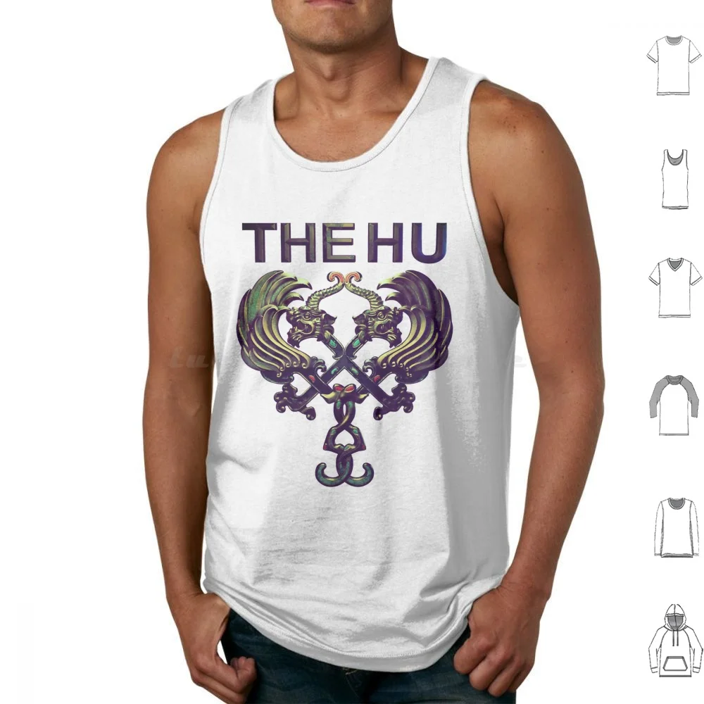 The Hu – Color Logo Tank Tops Print Cotton The Hu The Hu Band Heavy Metal Mongolian Music The Hu Trends Wolf Totem The Hu