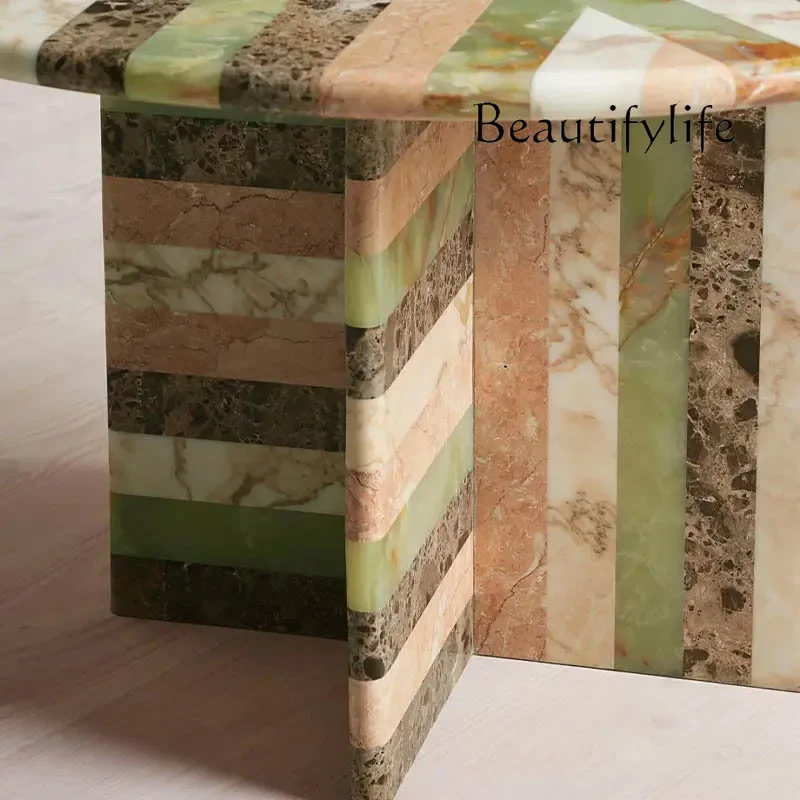 

M Italian Minimalist Round Marble Dining Table Light Luxury Stone Modern Simplicity High Sense Creative Design Dining Table