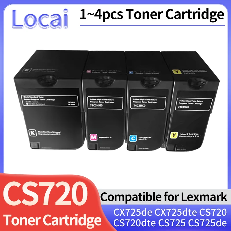 

3K 74C10K0 74C20K0 CS720 CS725 Тонер-картридж, совместимый с принтером Lexmark CX725 CX725de CX725dte CS720de CS720dte CS725de dte