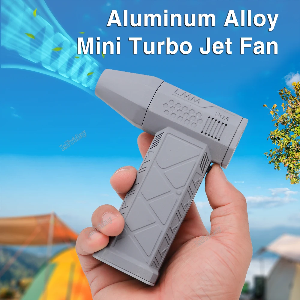 Violent Powerful Mini Turbo Jet Fan Cordless Air Blower 110000 RPM Multiuse Air Duster for Camping Keyboard Household Cleaning