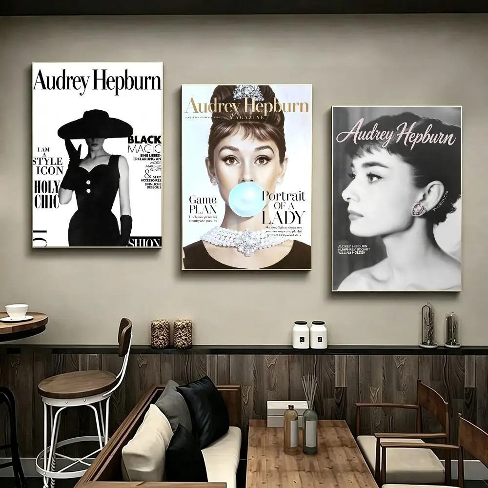 Character Audrey Hepburn Poster Poster HD Printing Modern Minimalist Style Wall Art Home Decor For Office Bedroom Gift