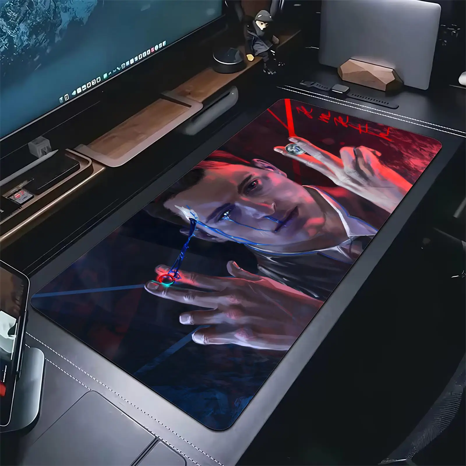 Pro E-Sports XXL Gaming Mousepad Extra Large Non-Slip Stitched Edge Keyboard Laptop Desk Mat For PC Gamer Detroit Become Human