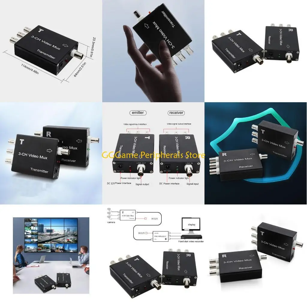 

U55B Video Multiplexer Distribution to Three Displays for Security Systems