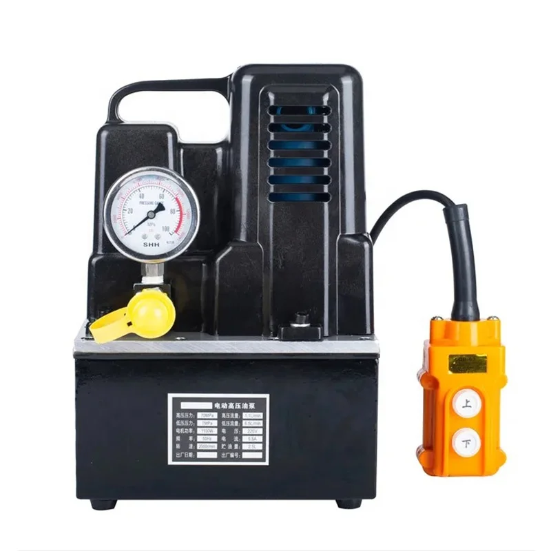 110V electric portable manual pump QQ-700 hydraulic power unit 1.2KW 70Mpa high pressure 7Mpa low pressure 2L