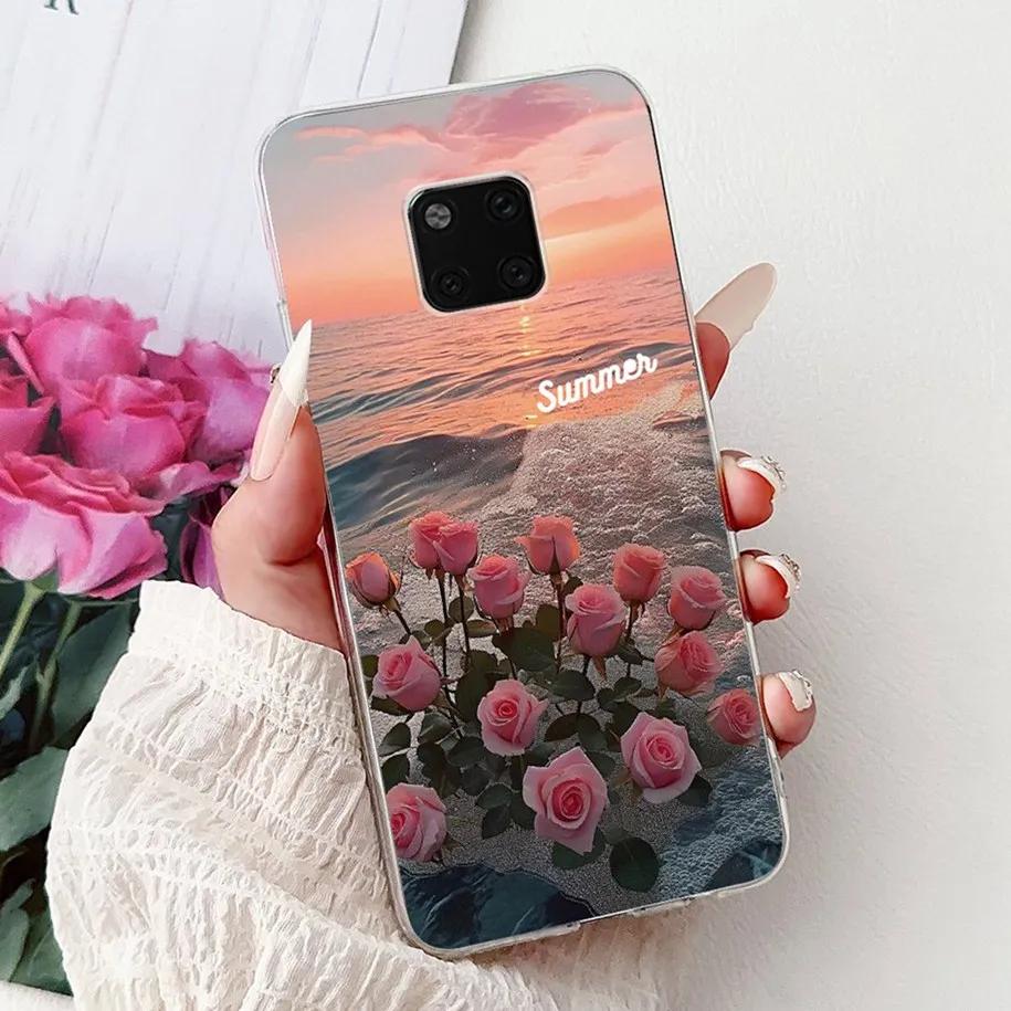 For Huawei Mate 20 Case Mate 20 Pro Cover LYA-AL10 LYA-L09 LYA-L29 Funda Fashion Butterfly Soft Clear Silicone Back Cover Bumper view 4