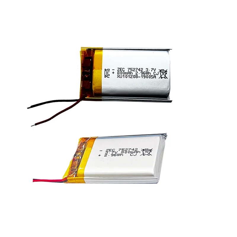 752742/800mAh 3.7V Sufficient Capacity Rechargeable Polymer Lithium Battery for Beauty Equipment Makeup Mirror Audio Battery