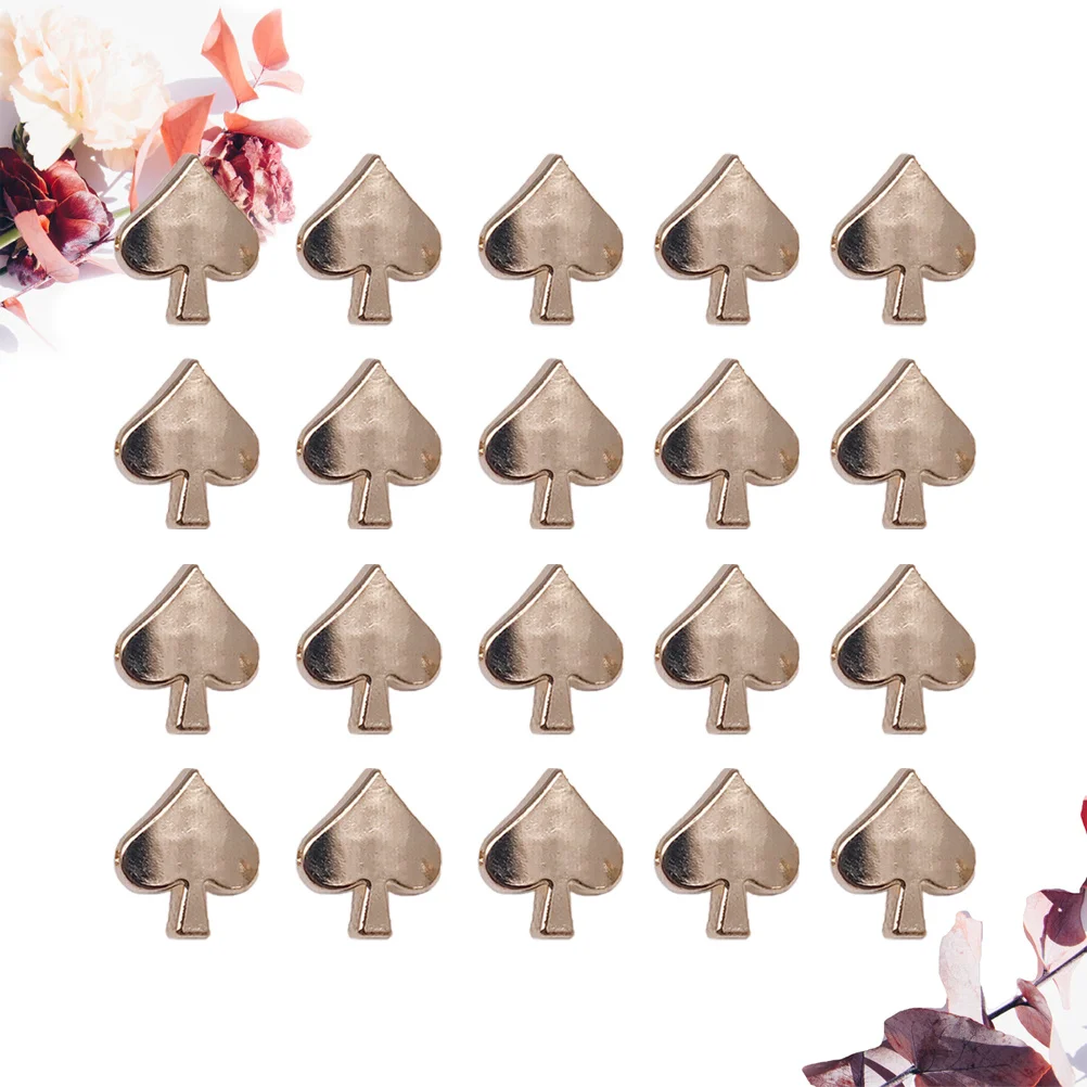 

50Pcs Poker Card Metal Buttons Rose Gold Spades DIY Sewing Button for Clothing Jackets Hats Jeans Downjacket Shoes Windbreakers