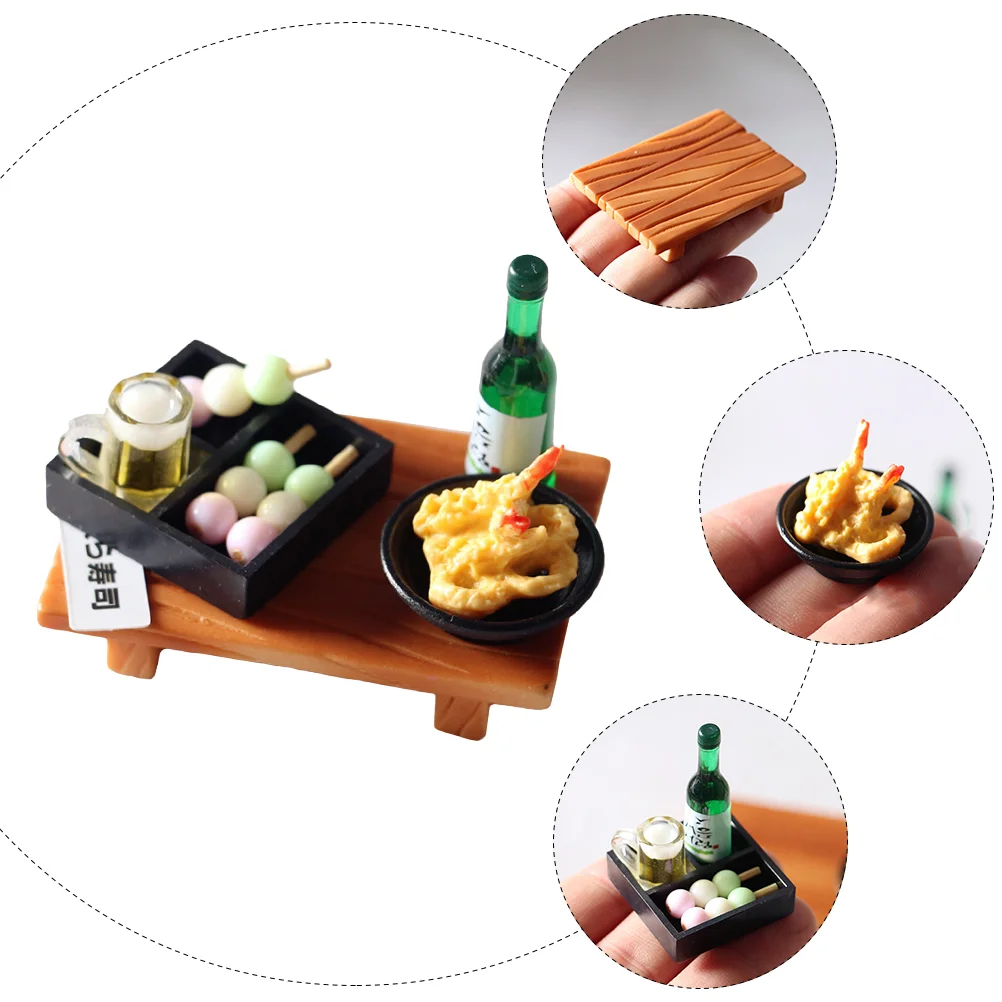 

Sushi Serving Plate Tempura Bento Decor Model Cooking Utensil Toy Resin Japanese Style Food