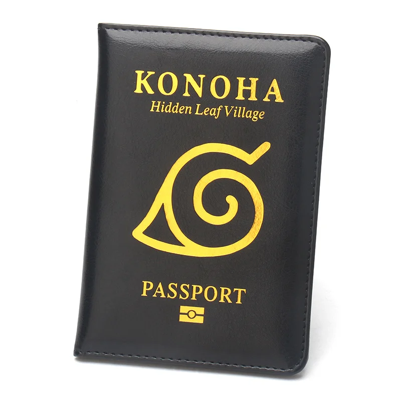 Porta Pasaportes de Anime Japonés Naruto Konohagakure, Pequeño Obsequio, Mercancía de Anime