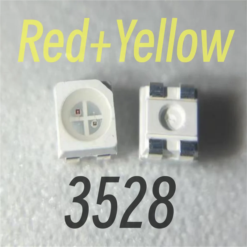 new 100PCS 3528 LAYT67B LAYT67F BICOLOR LED RED + YELLOW  Amber + Yellow PLCC-4 Reverse Polarity  ( LAY T67B-LAY T67F )