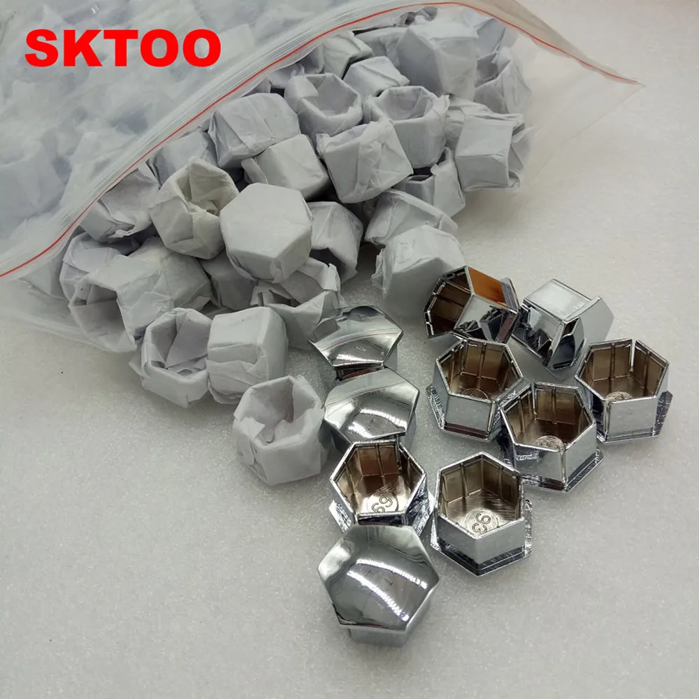 SKTOO 100pcs/set Wheel Rim Cover Tyre Screw Cap For Peugeot 207 301 307 308 408 508 3008 Citroen C4l C5 C2