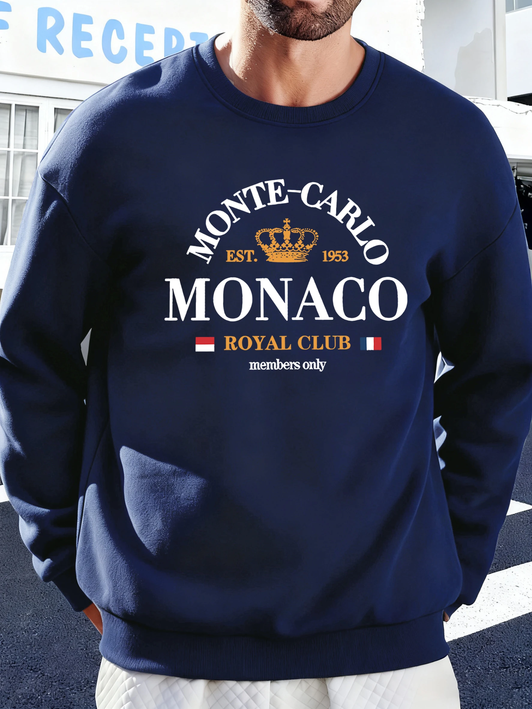 

Мужская толстовка Monte-Carlo с рисунком Монако, удобная флисовая уличная одежда, мягкая повседневная одежда, осенняя уличная одежда, мужская