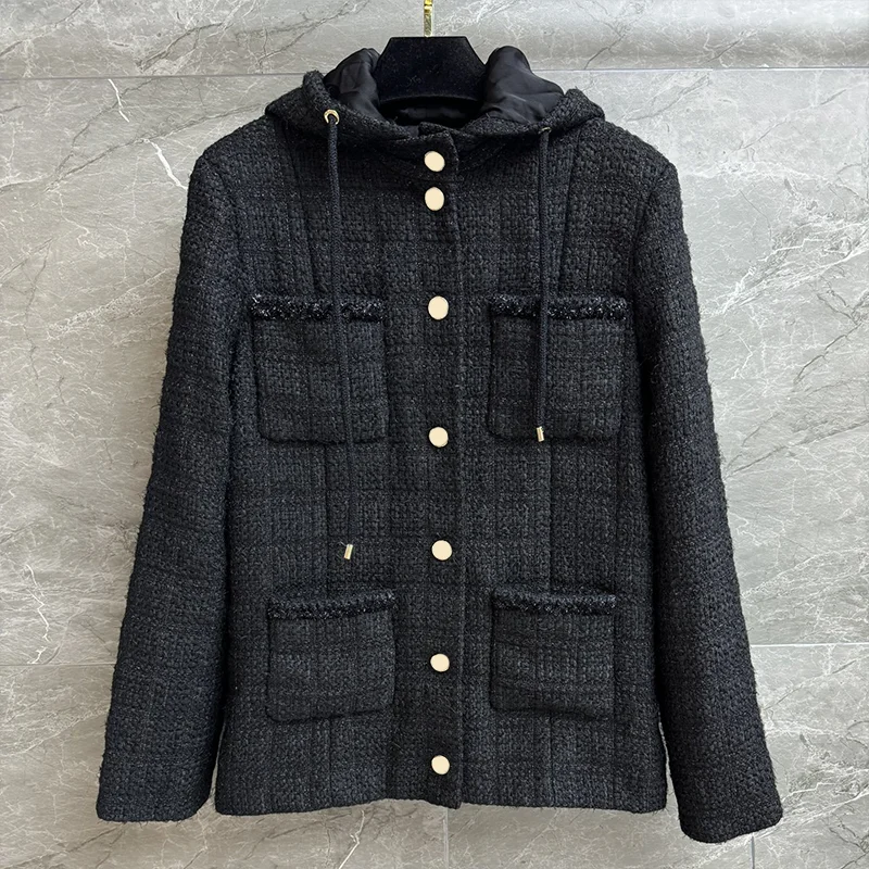 

Высококачественная женская толстовка с несколькими карманами на шнурке, осенне-зимняя одежда, женская роскошная куртка 251107111