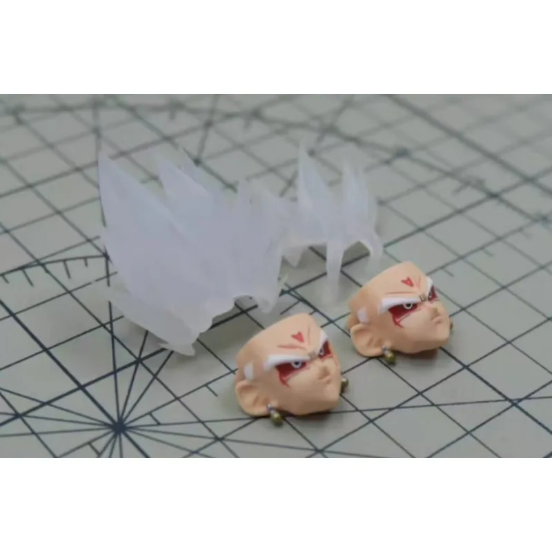 

HM Dragon Ball SSJ White God Vegetto Прозрачные аксессуары для волос Фигурки игрушки Аниме Модель (применимо к 2,0 3,0 0C kong)