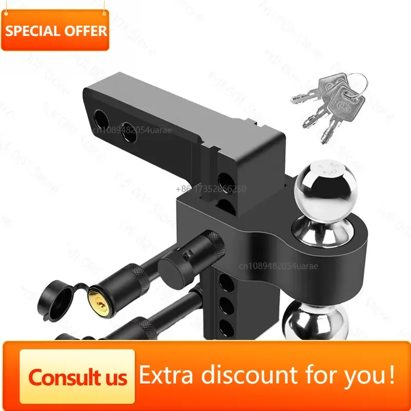 6 Inch Adjustable Aluminum Alloy Tow Arm Double End Design With Latch Lock High Tensile Strength