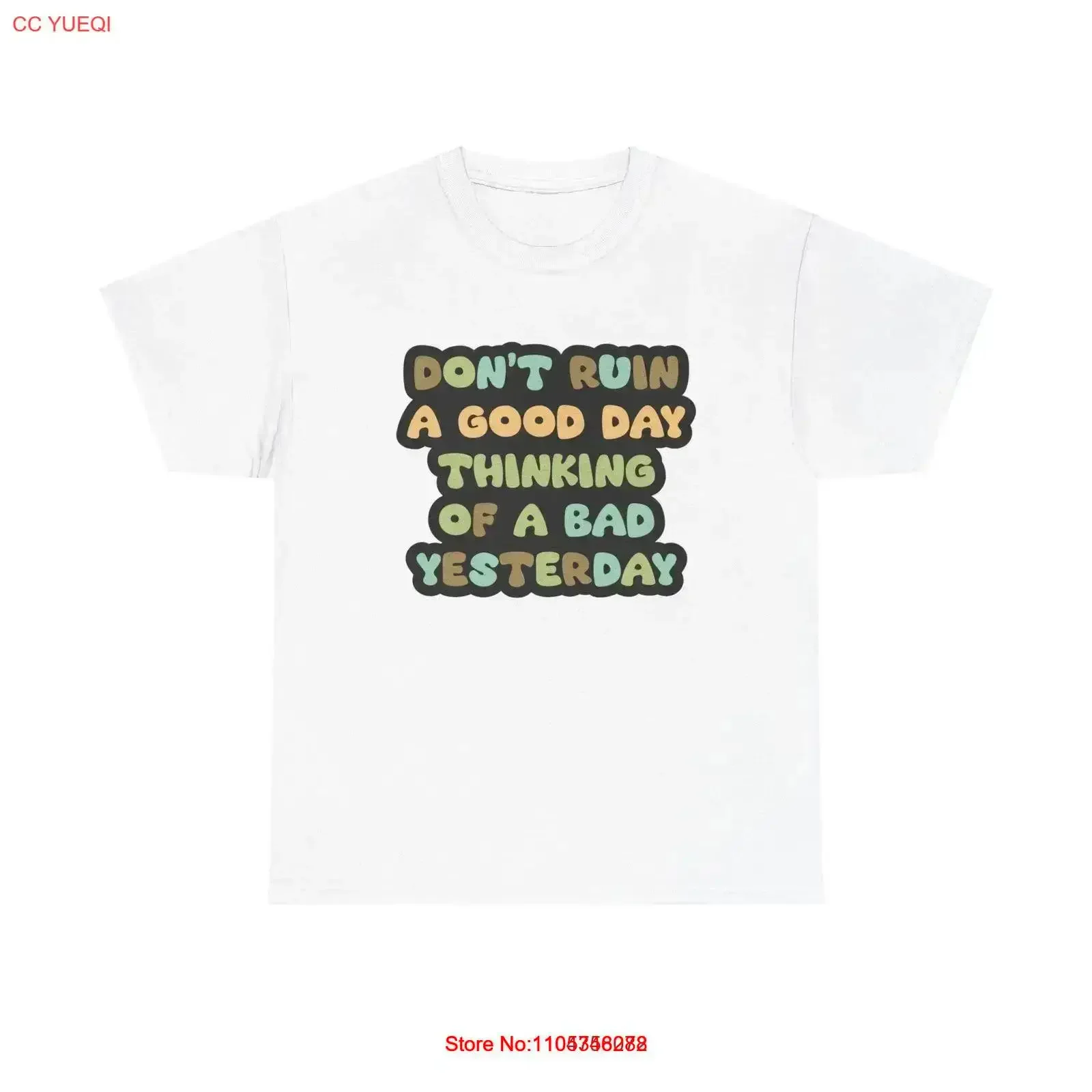 T-shirt « Ne gâchez pas une bonne journée » – Positivité, bien-être, vibrations positives, affirmations – Graphique vintage délavé – Homme
