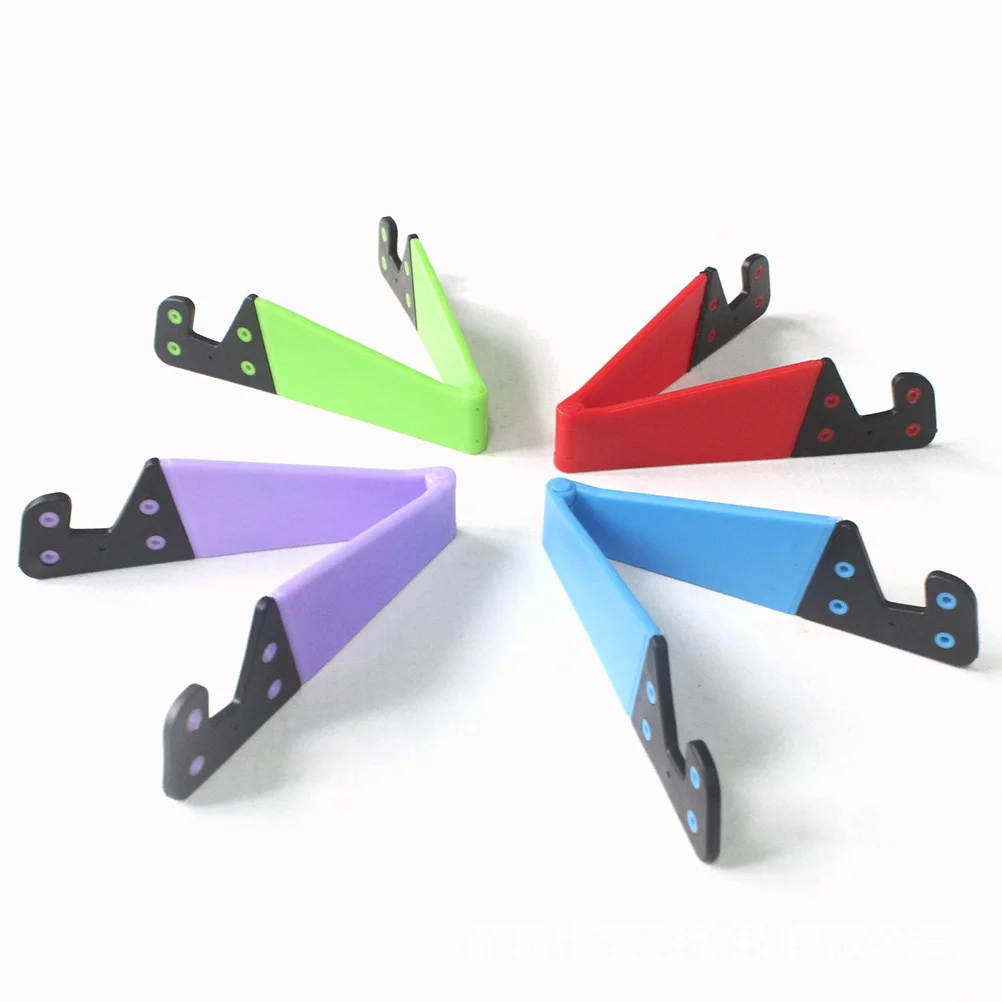 

5 pcs Phone Tablet Stand Holder Universal Foldable V Shape Mount For Cell Phone Desktop Portable Travel Hard Plastic