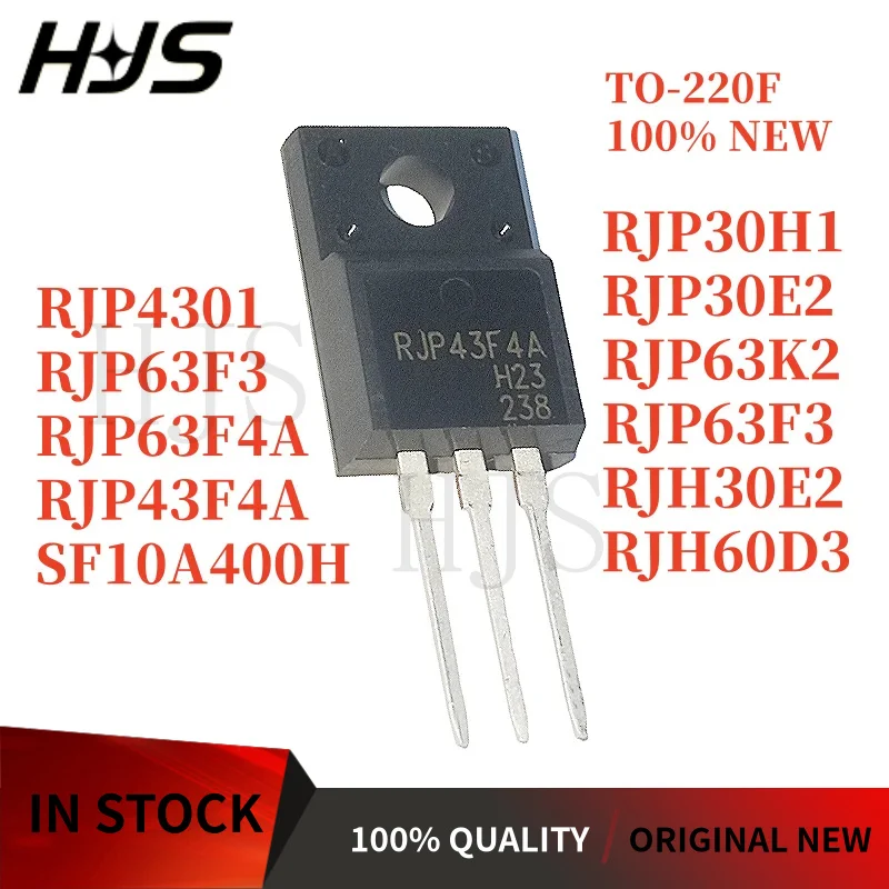 5 PIÈCES RJH30E2 RJH60D3 RJP30E2 RJP30H1 RJP4301 RJP43F4A RJP60F3 RJP63F4A RJP63K2 SF10A400H TO-220F Tout Neuf En Stock