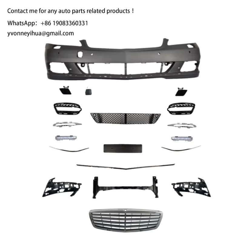 PP+ABS Complete Front  Car Bumpers Body Kits for Mercedes Benz S Class W221 2008 2009 2010 2011 2012  Oem 2218805940