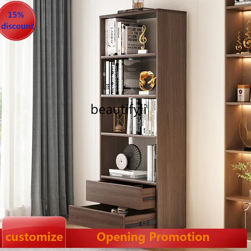 

ss7304Solid Wood Bookshelf and Storage Shelf Floor Modern Small Bookcase Study Student Multi-Layer Storage Rack Home