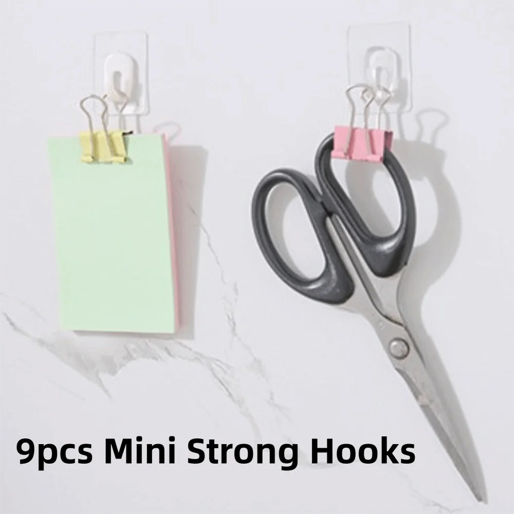 Transparent Invisible Self-Adhesive Hooks No Traces Not Easy To Fall Off Mini Strong Hooks Tiny Hook Multi-functional