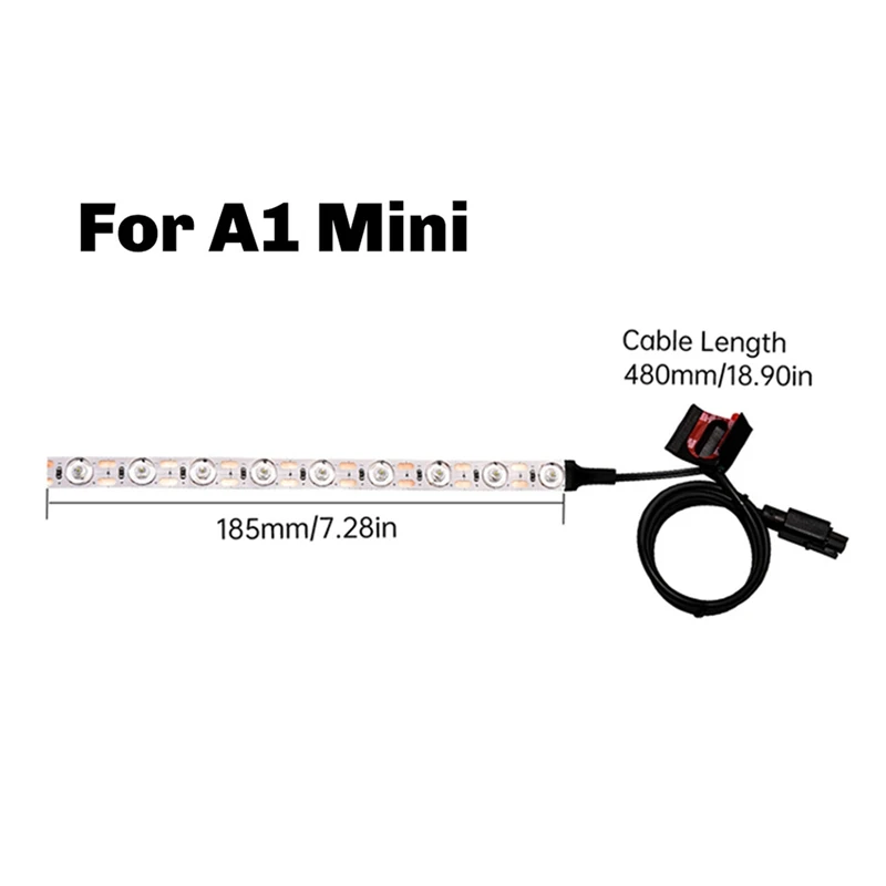 For Panda Lux LED Light Bar Kit Magnetic Installation LED Strip for A1 Mini Style:for A1 Mini-A50M